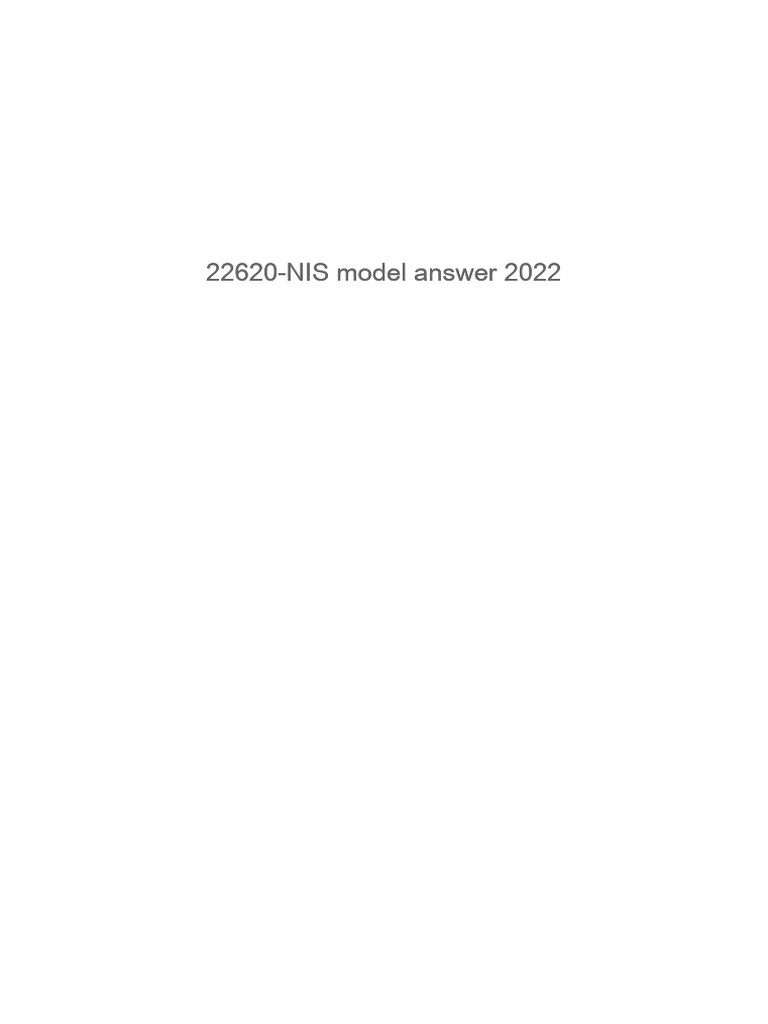 22620 NIS Model Answer 2022 | PDF | Cipher | Computer Network