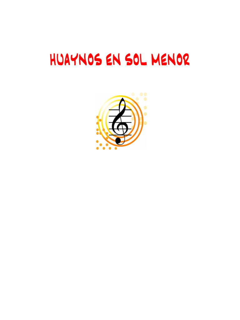 Libro de Huaynos en Sol Menor | PDF