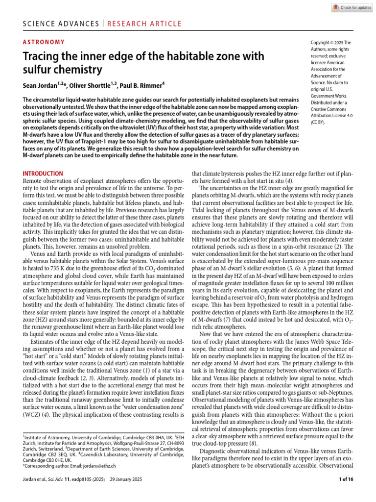 Sciadv Adp8105 | PDF | Planetary Habitability | Atmosphere