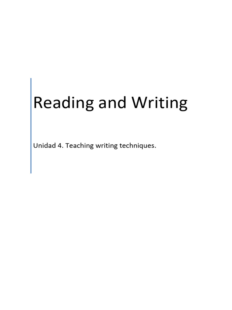 Reading & Writing - Unidad 4 | PDF | Syllable | Letter Case