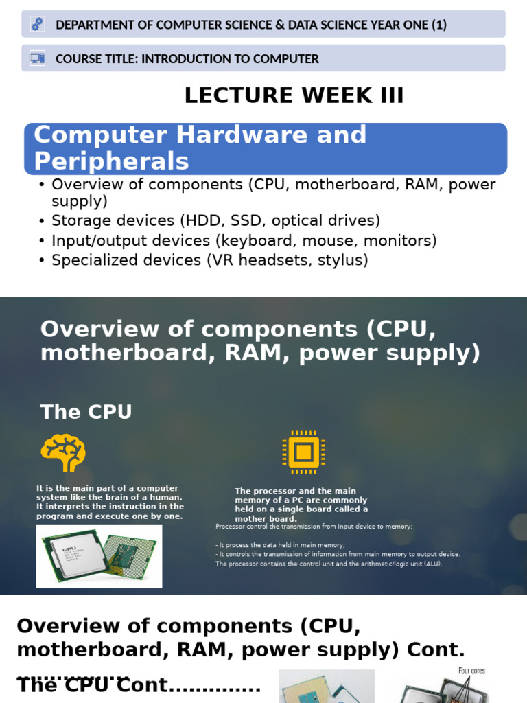 Week III | PDF | Hard Disk Drive | Solid State Drive