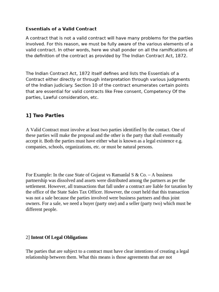 Valid Contract Essentials Explained | PDF | Justice | Crime & Violence