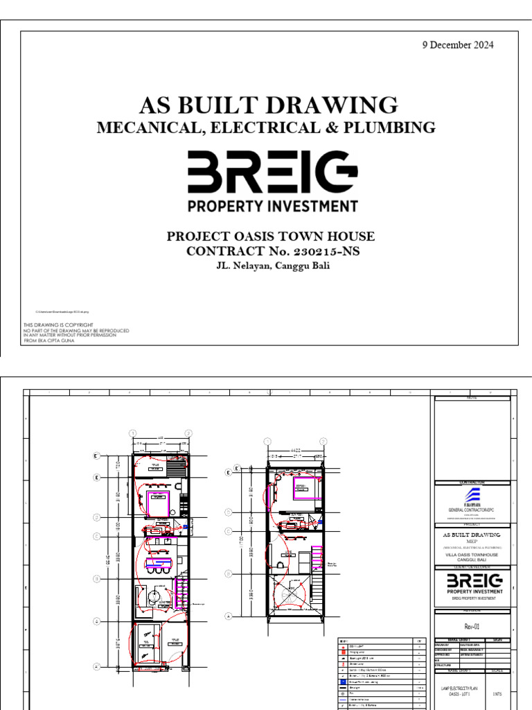 Oasis Townhouse MEP As Built Drawing | PDF | Room | Home