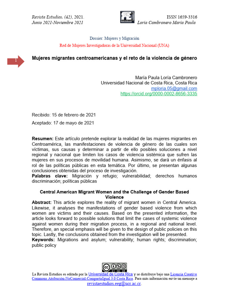 Mujeres Migrantes y Violencia de Género | PDF | Migración humana ...
