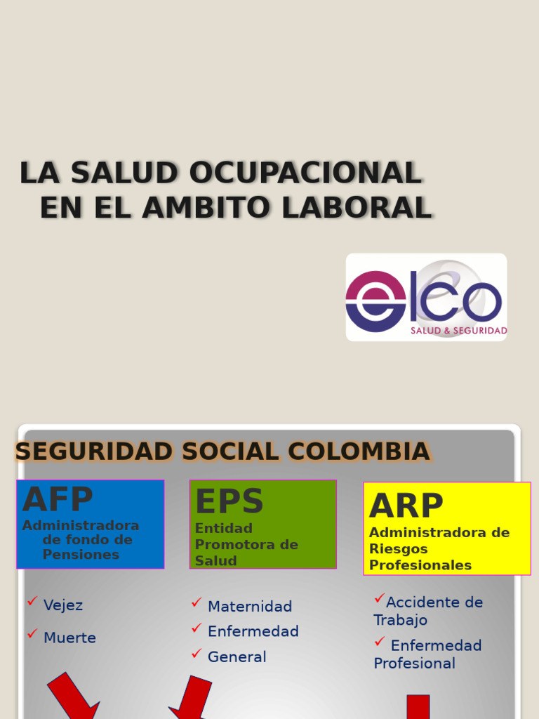 La Salud Ocupacional en El Ambito Laboral | PDF | Seguridad y salud ...