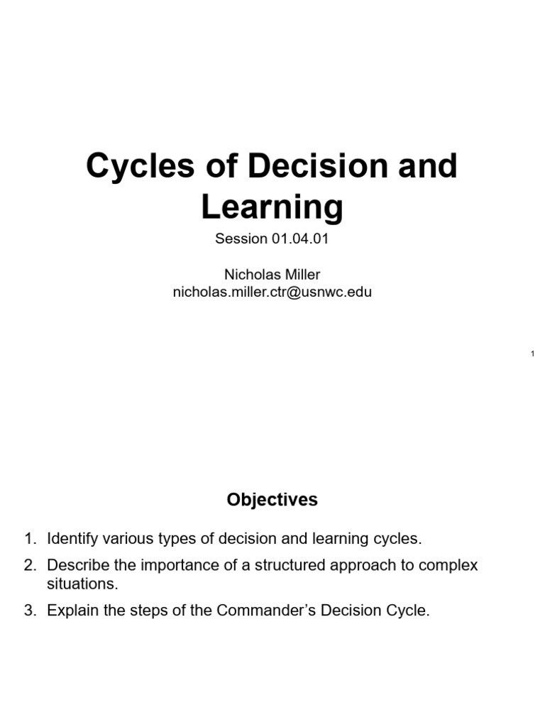 Decision and Learning Cycle Overview | PDF | Learning | Cognitive Science