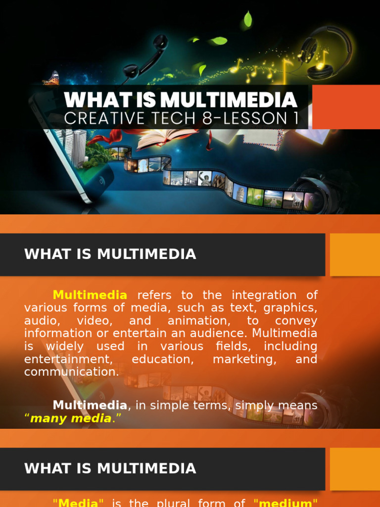 Understanding Multimedia Elements | PDF | Multimedia | Augmented Reality