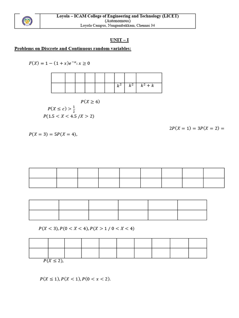 Discrete RVs | PDF | Probability Distribution | Probability Theory