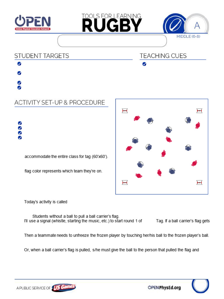 Rugby Tag and Passing Skills Guide | PDF | Sports