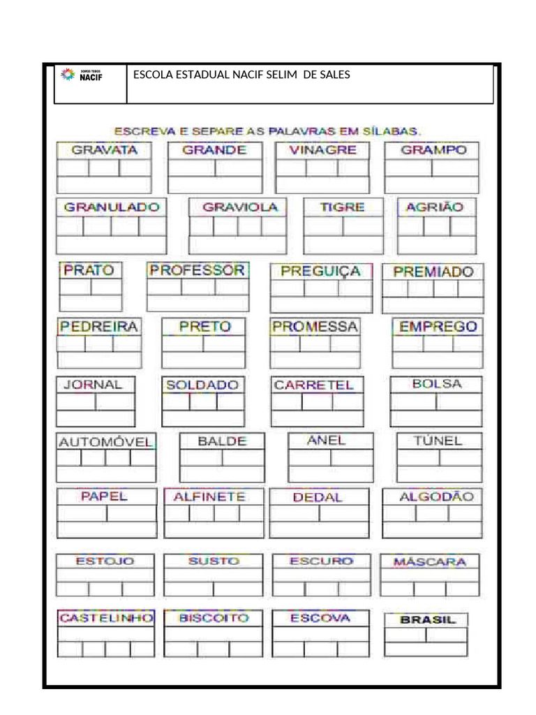Separação de Sílabas | PDF