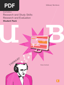 University of Birmingham 2nd Edition Research and Study Skills: Research and Evaluation Student Pack