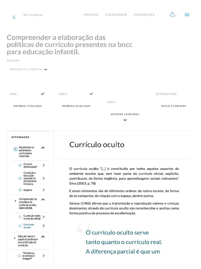Currículo Oculto | PDF