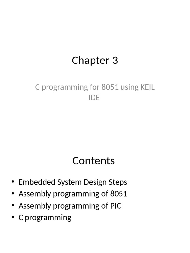 C Programming for 8051 Systems | PDF | Embedded System | Assembly Language