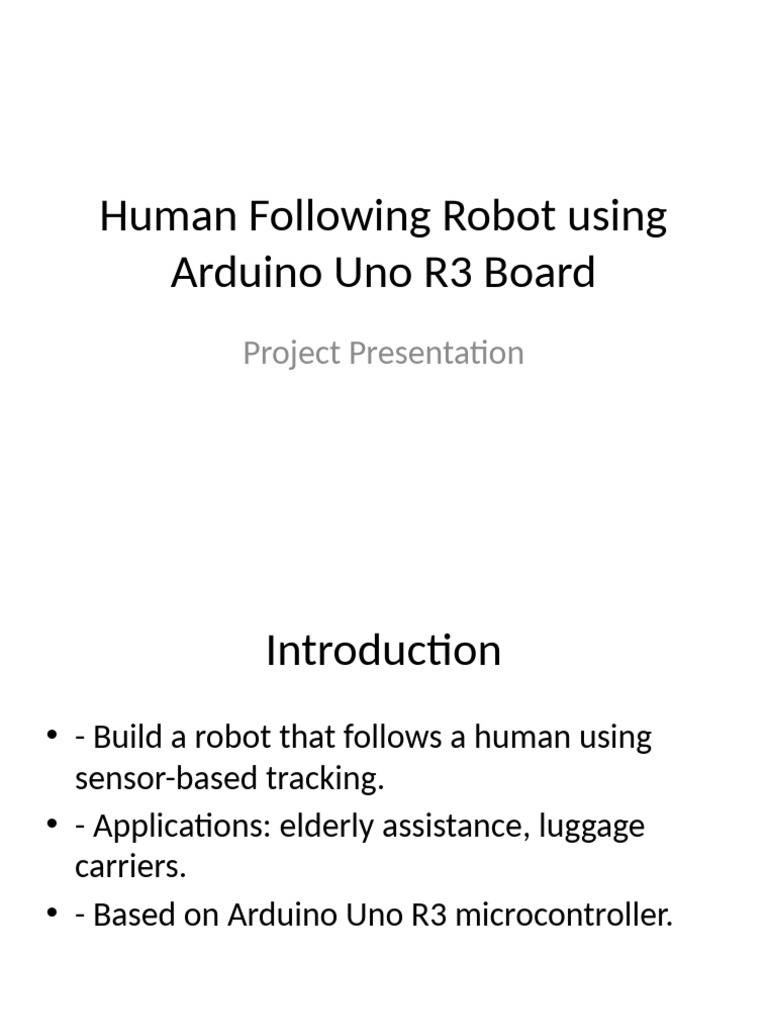 Human Following Robot with Arduino | PDF