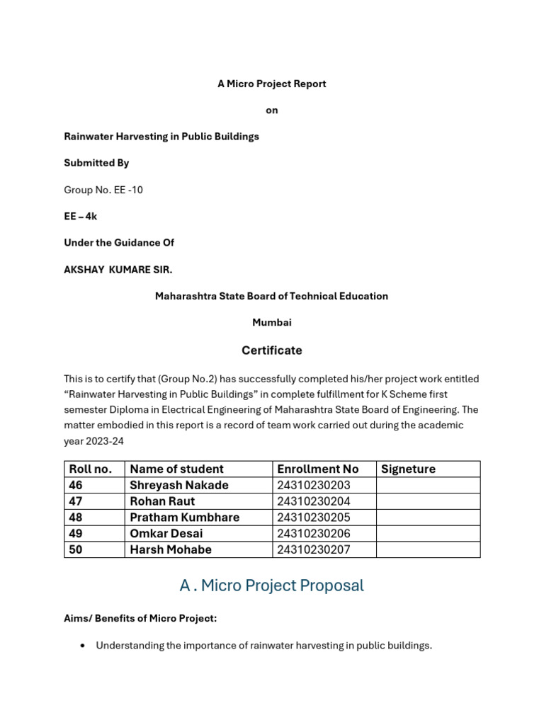 A Micro Project Report (1) (2) - 1 | PDF | Groundwater | Water