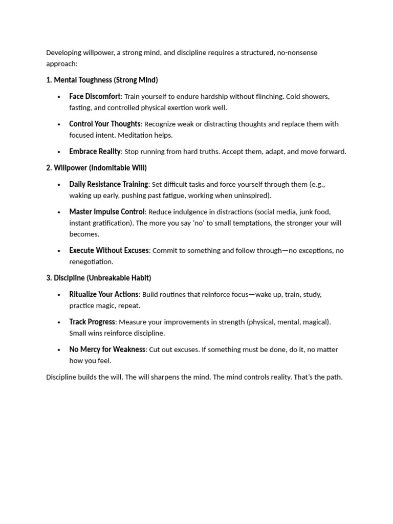 Developing Willpower | PDF | Disciplines | Intelligence