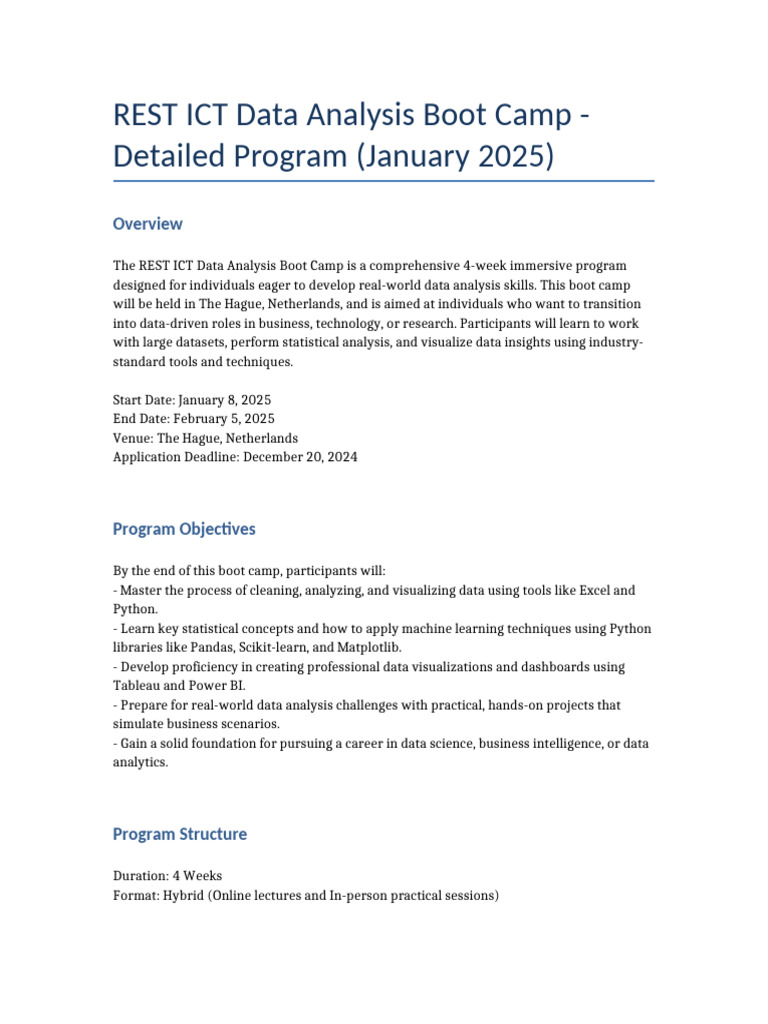 REST_ICT_Data_Analysis_Boot_Camp_Program_Jan_2025 | PDF | Data Analysis ...
