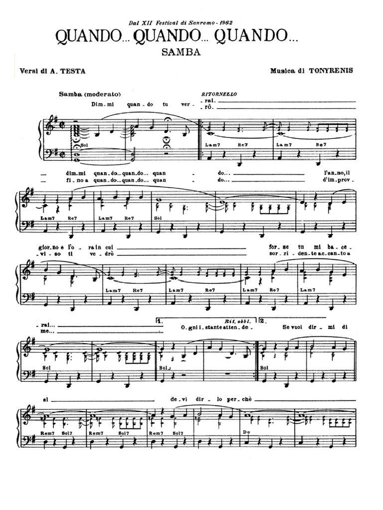 Quando Quando - Versione Originale | PDF