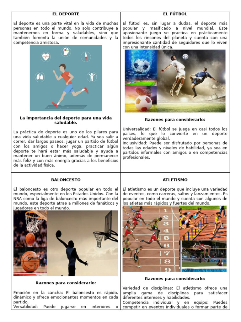 El Deporte | PDF | Deportes | Deporte del atletismo