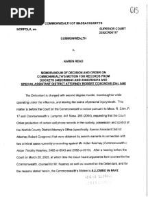 Karen Read - Turtleboy Cellphone Ruling 3-21-25