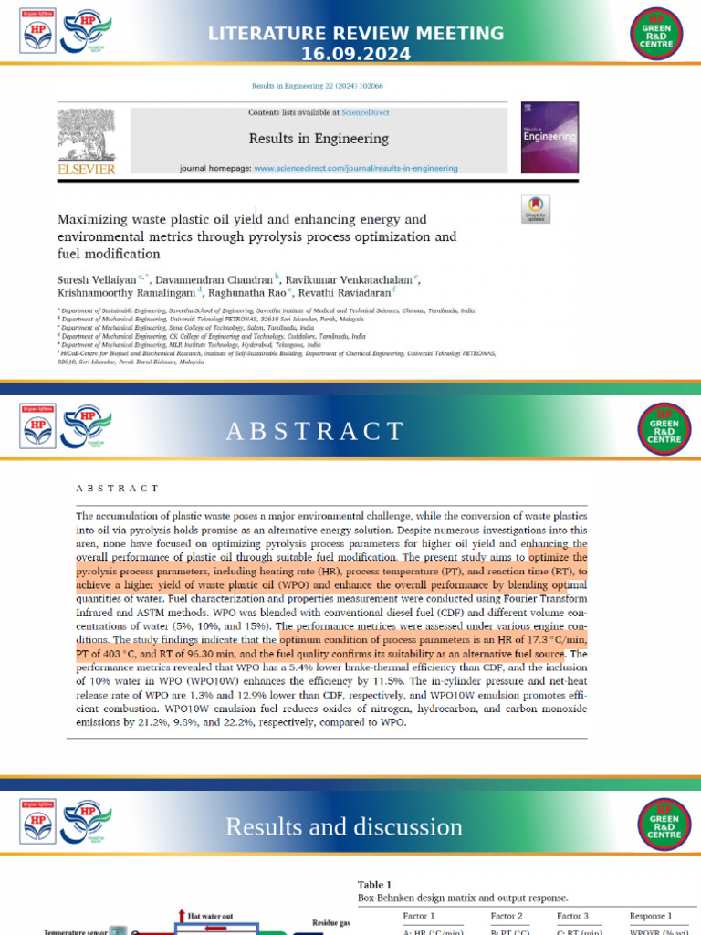 Maximizing Waste Plastic Oil Yield and Enhancing Energy | PDF