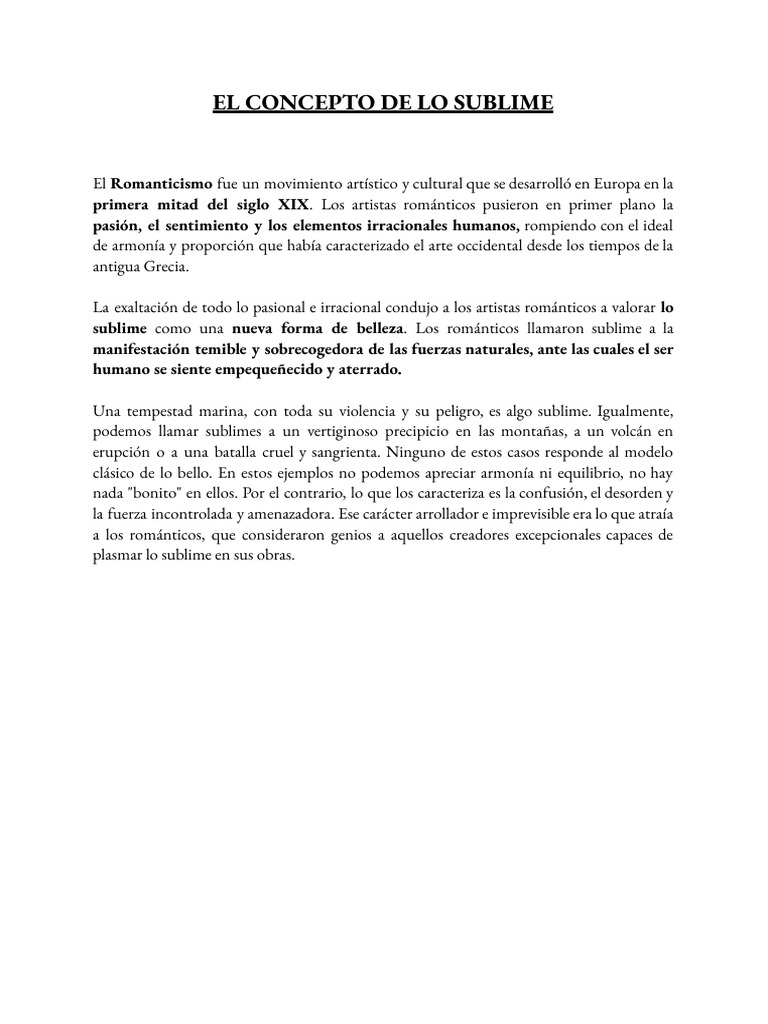 Lo Sublime | PDF