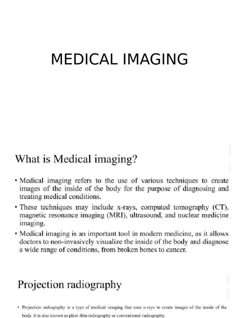 Medical Imaging Techniques Overview | PDF