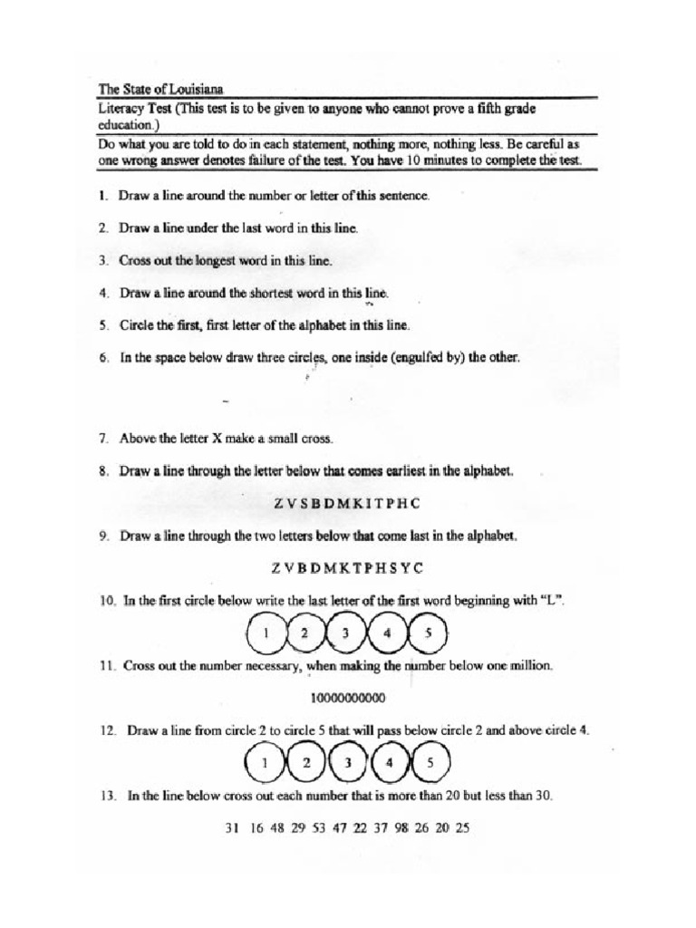 Literacytest | PDF