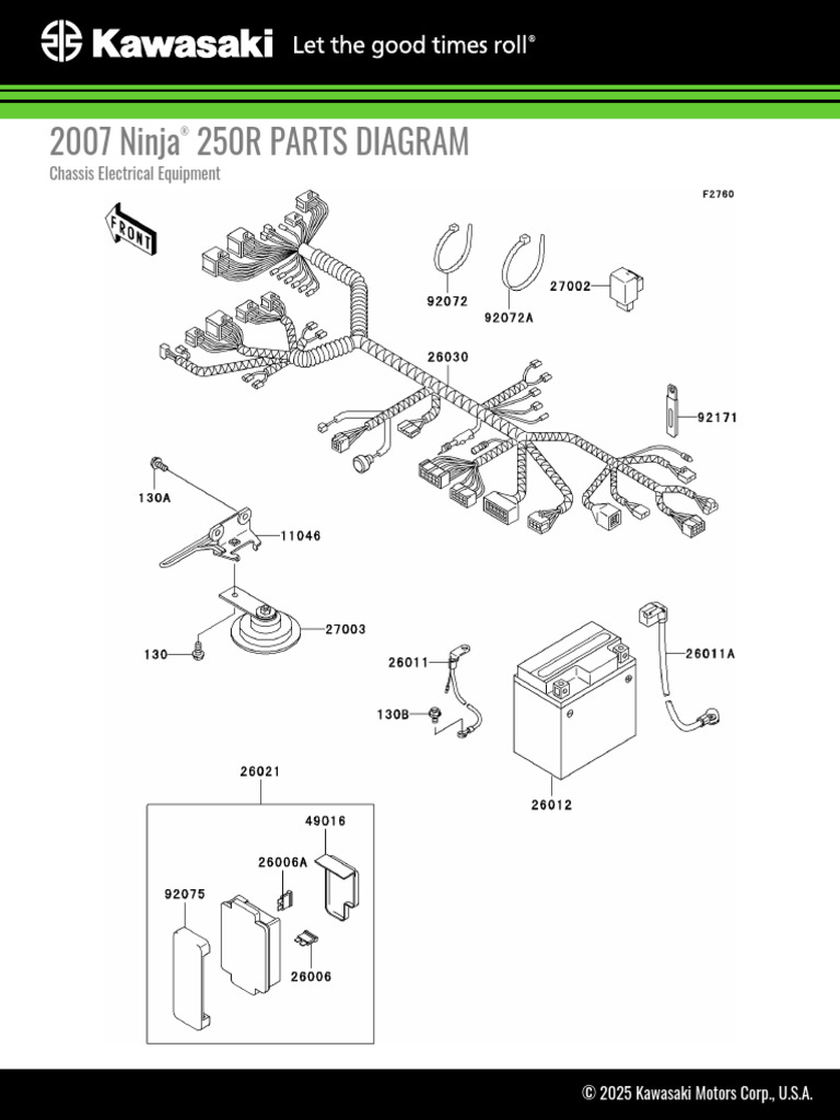 2007 Ninja® 250R Chassis Electrical Equipment | PDF