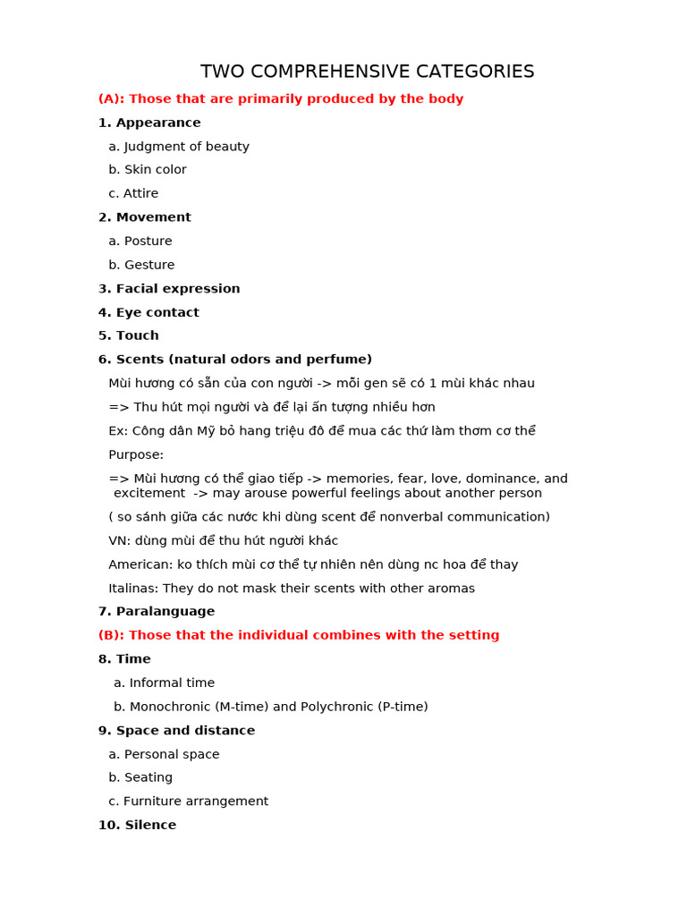 Two Comprehensive Categories | PDF
