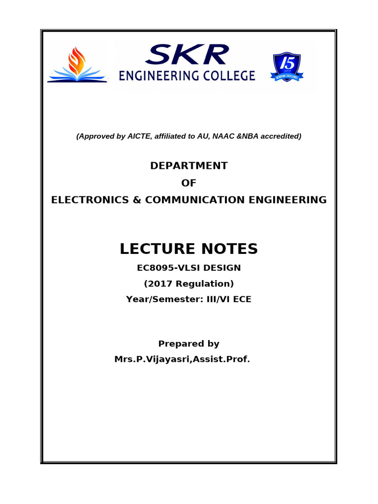 Vlsi Notes 16-17 Even Final-2 | PDF | Field Effect Transistor | Mosfet