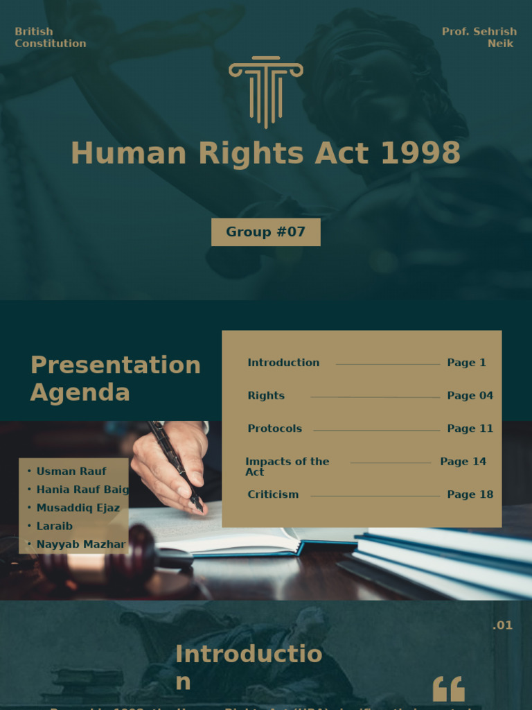 Overview of the Human Rights Act 1998 | PDF | European Convention On ...