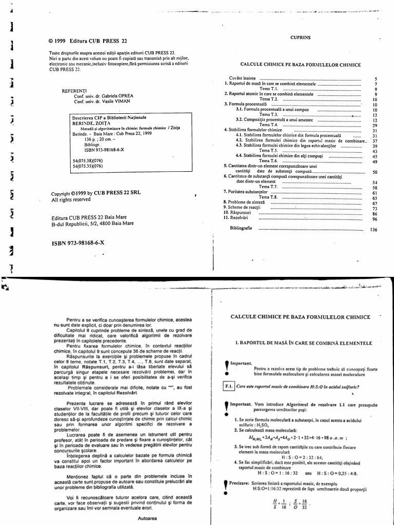 Calcule Pe Baza Formulelor Chimice | PDF