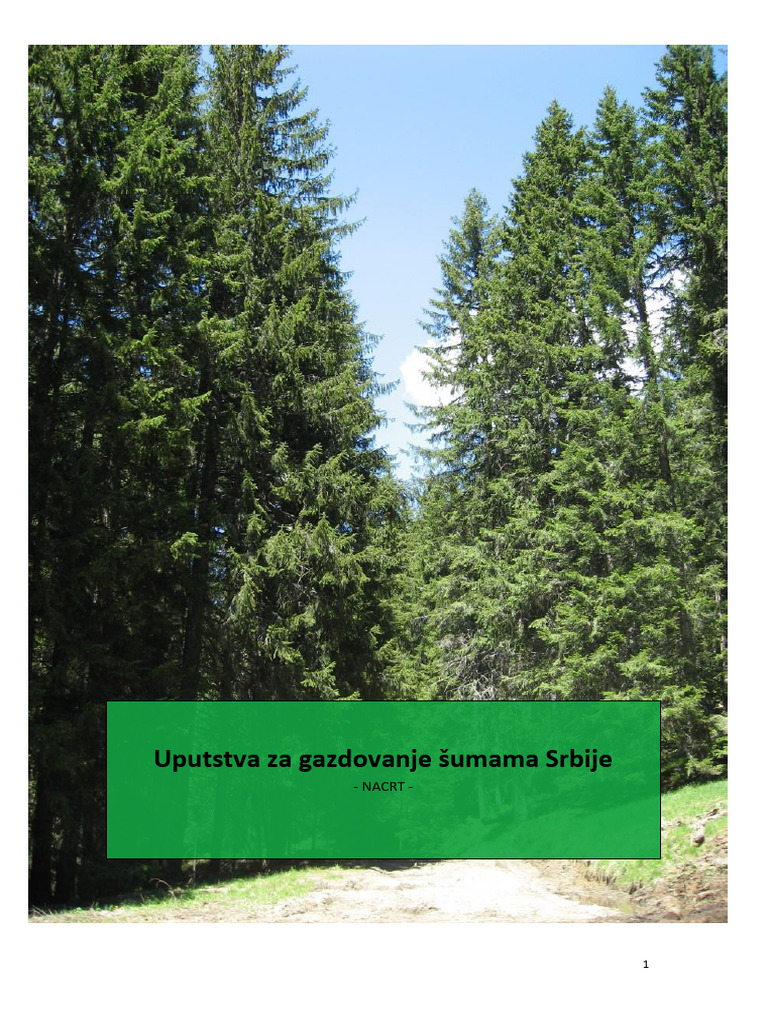 GCP SRB 002 GFF Uputstva Za Gazdovanje Sumama Draft | PDF