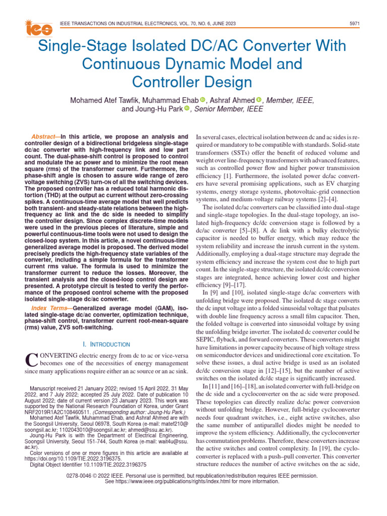 Isolated DC/AC Converter Design and Analysis | PDF | Power Inverter ...