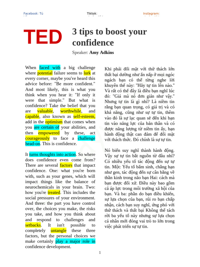 3 Tips To Boost Your Confidence | PDF
