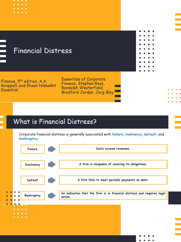 Understanding Financial Distress and Z-Score | PDF | Bankruptcy ...