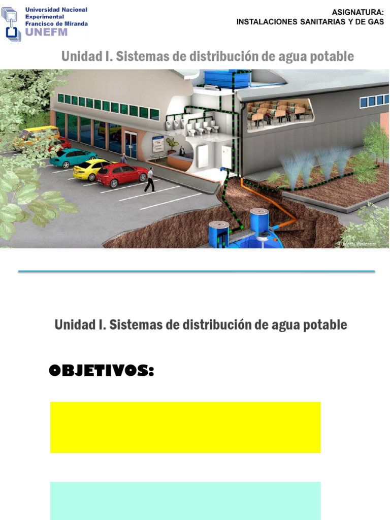 Presentacion UNIDAD I | PDF | Red de abastecimiento de agua | Agua