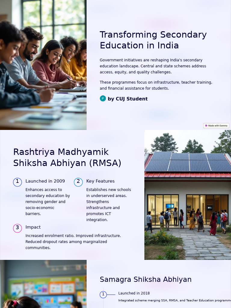 Transforming Secondary Education in India | PDF
