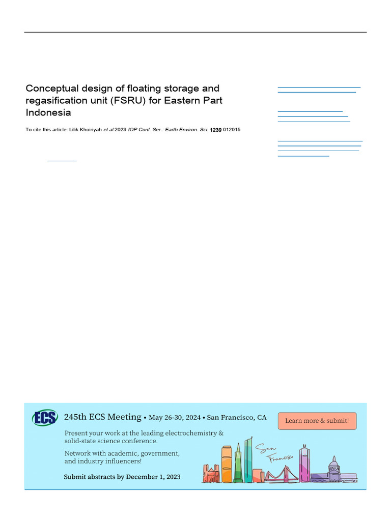FSRU Design for Eastern Indonesia | PDF | Liquefied Natural Gas ...