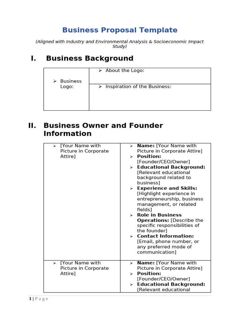 Business Proposal Template Guide | PDF | Business | Market (Economics)