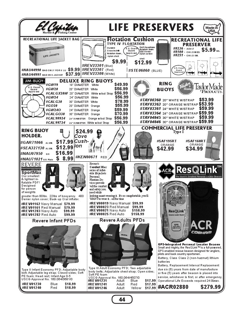 Life Preservers 5.99 Flotation Cushion PDF