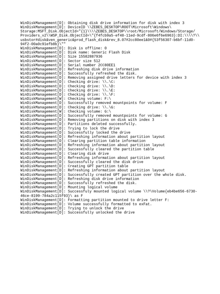 Disk Management: Flash Drive Operations | PDF | Computer Data Storage ...