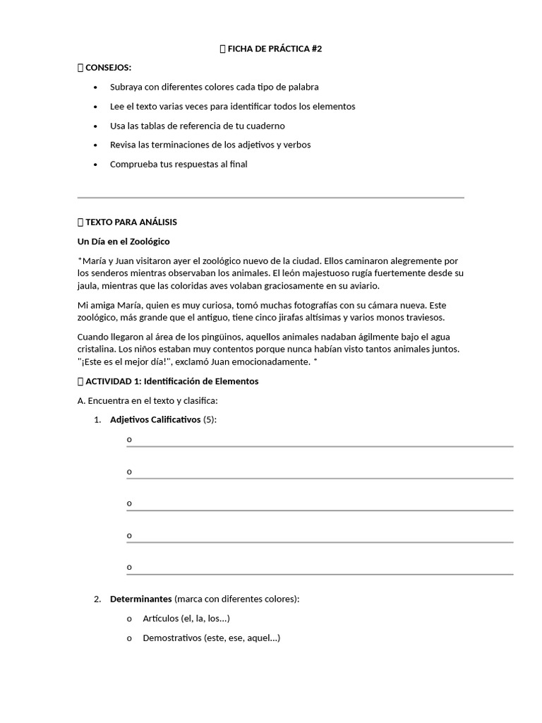 Actividades de Lenguaje para Tercer Grado | PDF | Adjetivo | Verbo