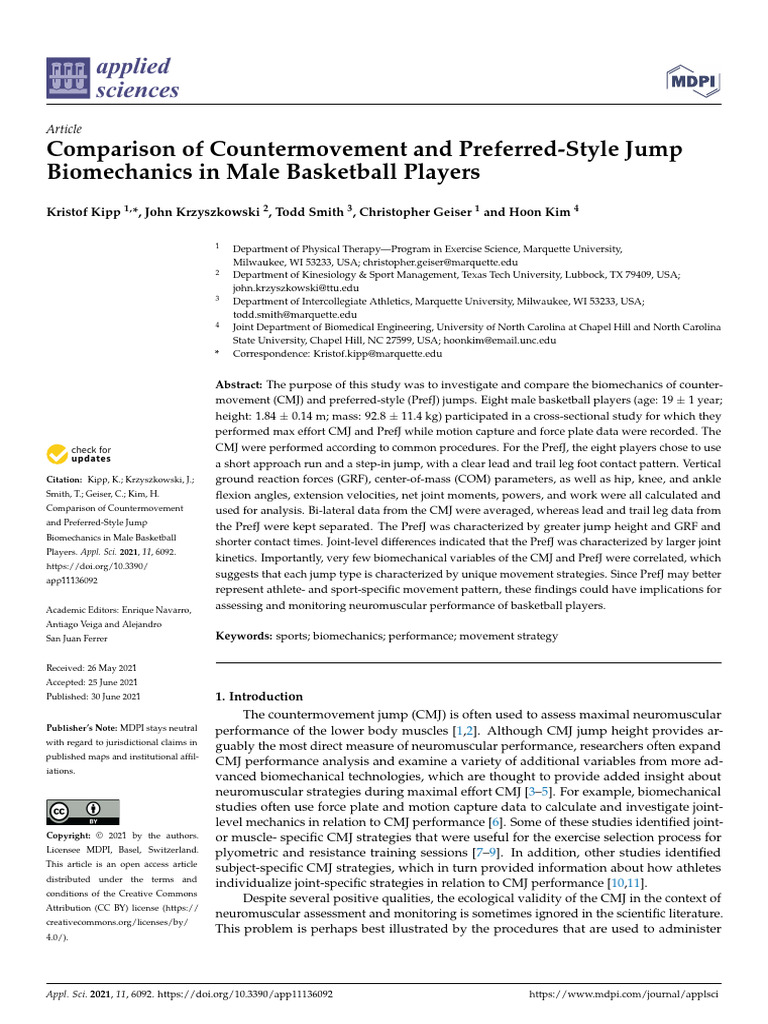 Comparison of Countermovement and Preferred-Style | PDF | Anatomical ...