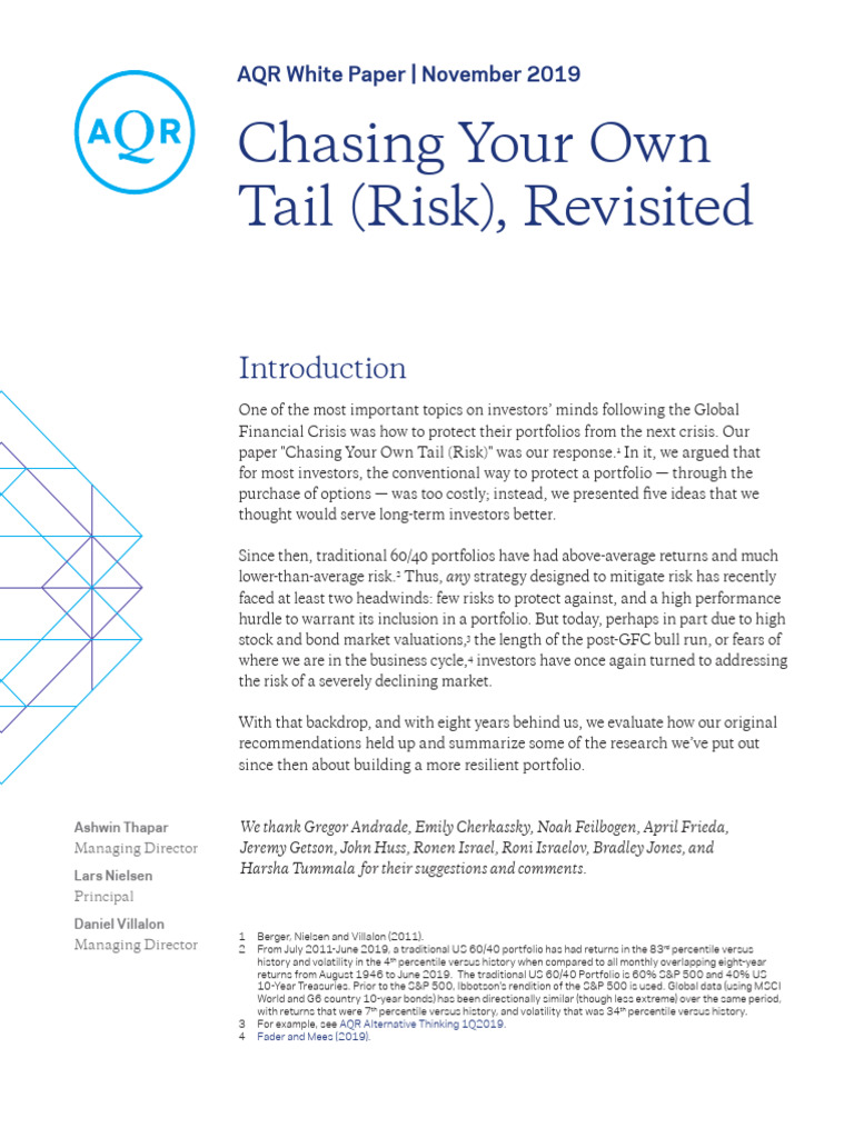 AQR Chasing Your Own Tail Risk Revisited | PDF | Financial Risk ...