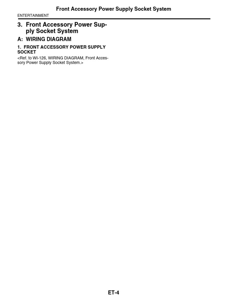 Front Accessory Power Socket System | PDF