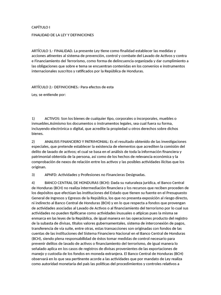 Ley de Prevención del Lavado de Activos | PDF | Lavado de dinero | Bancos