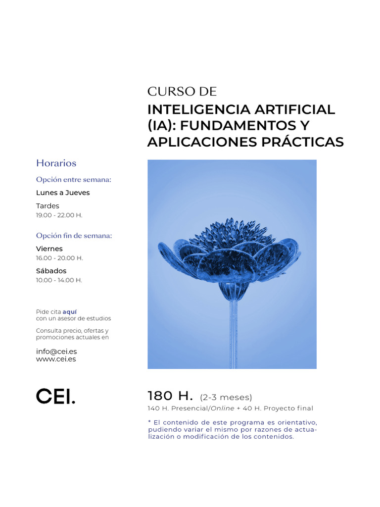 Curso de IA: Fundamentos y Aplicaciones | PDF | Inteligencia artificial ...