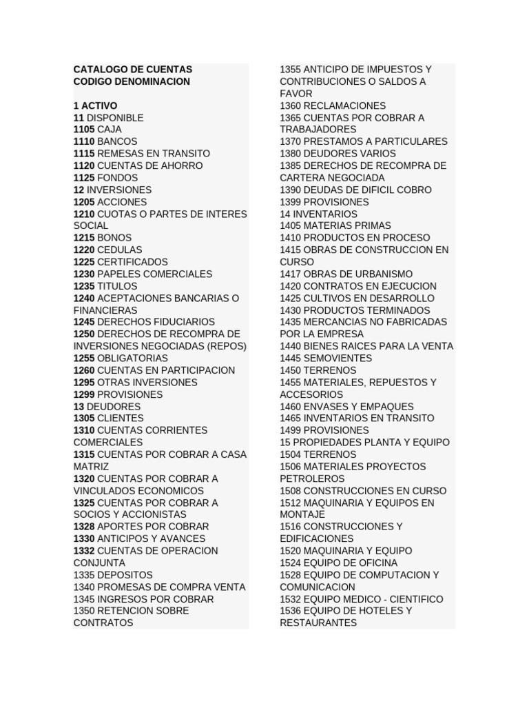 Semovientes en Catálogo de Cuentas | PDF | Economias | Dinero